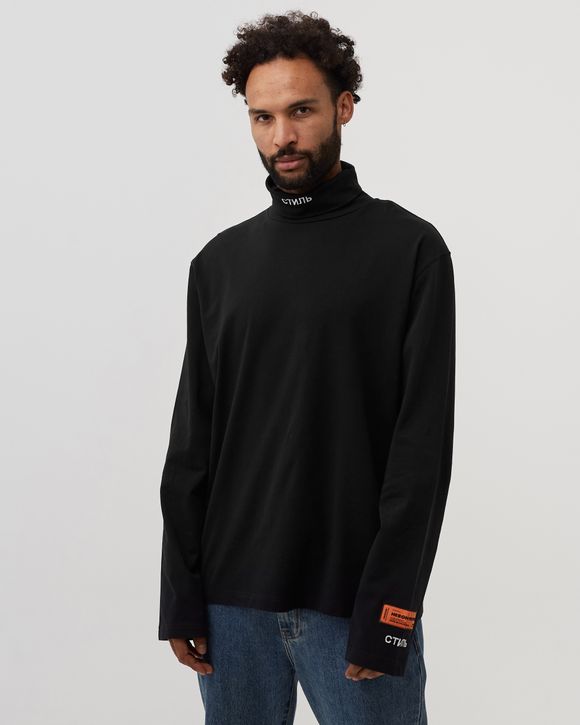 Heron Preston NF CTNMB LS ROLLNECK Black - BLACK/WHITE