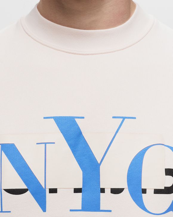 Heron Preston NYC CENSORED CREWNECK White - PINK NAVY BLUE