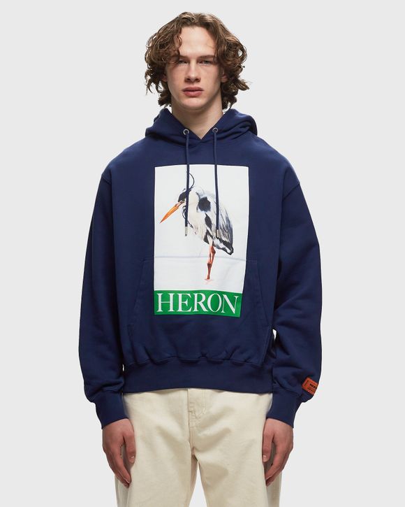 Heron Preston HERON BIRD PAINTED HOODIE Blue | BSTN Store