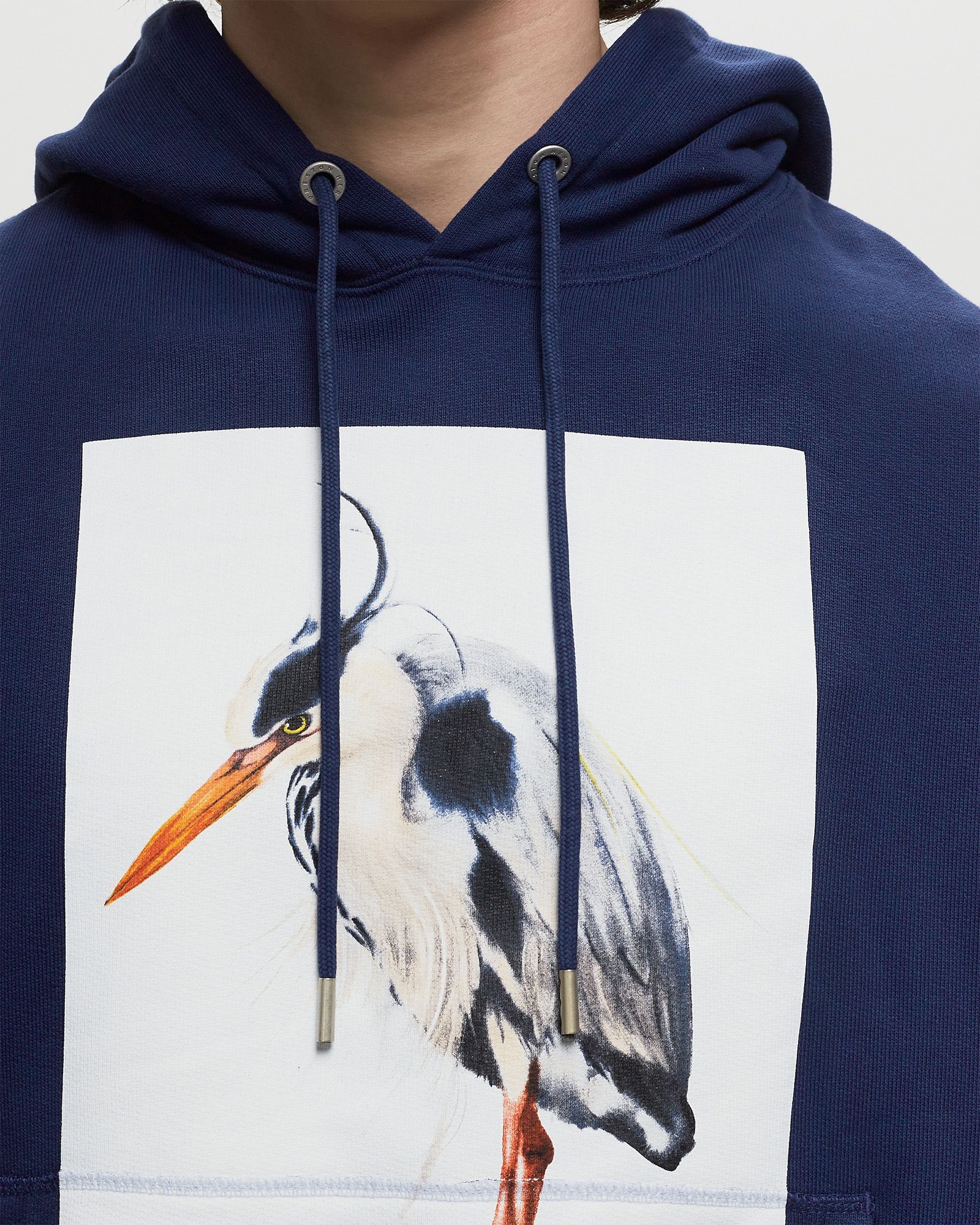 HERON BIRD PAINTED HOODIE