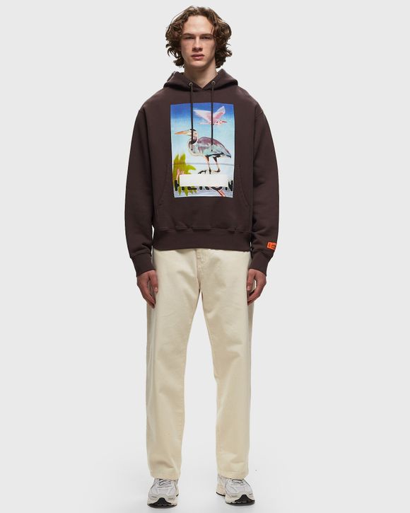 Heron Preston HERON CENSORED HOODIE Brown | BSTN Store