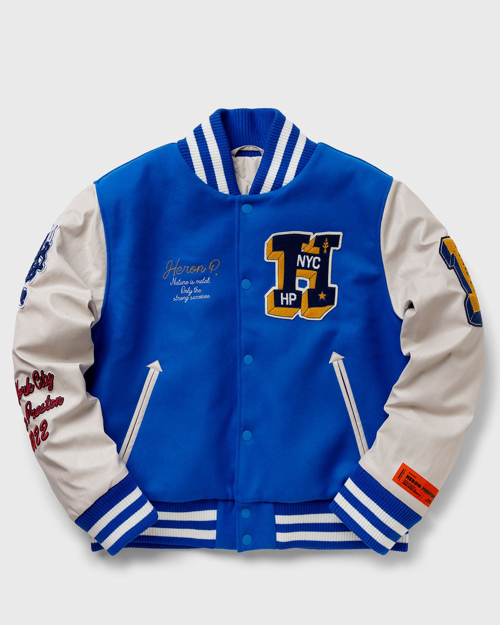 HERON PATCHES VARSITY JACKET 