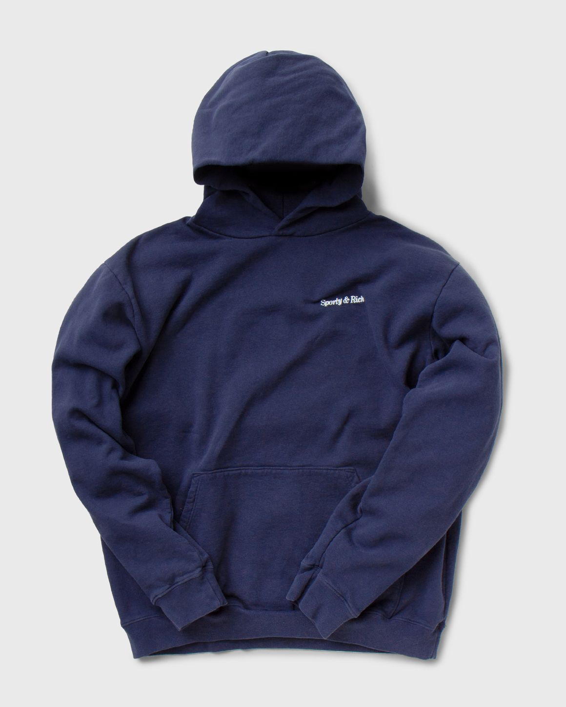 Sporty & Rich Logo Print Hoodie | Black | FARFETCH UK