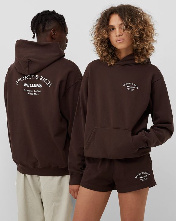 Sporty & Rich Wellness Studio Hoodie Brown - Chocolate