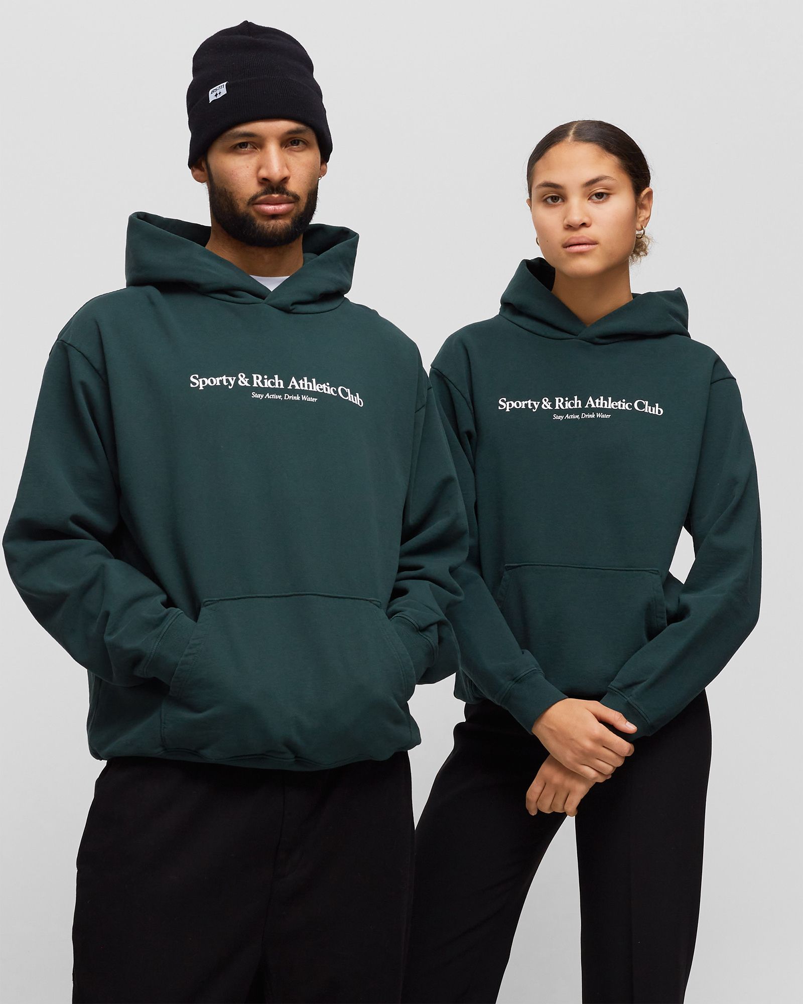 Sporty & Rich Athletic Club Hoodie Green | BSTN Store