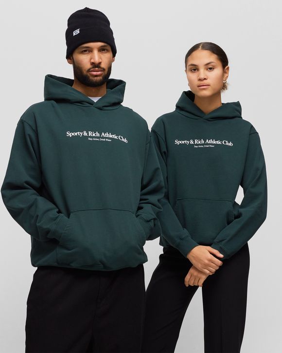 Sporty & Rich Athletic Club Hoodie Green - FOREST