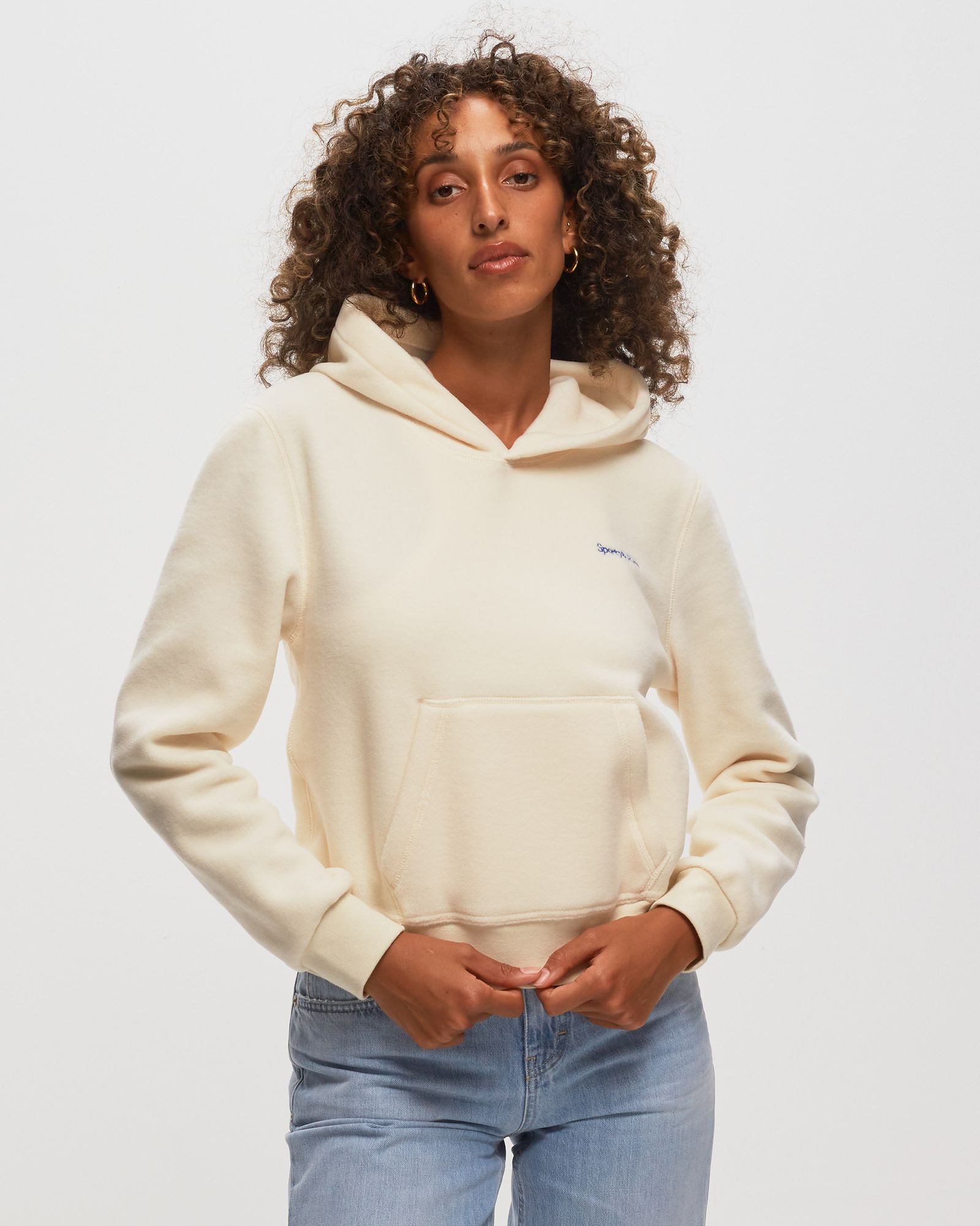 SERIF LOGO POLAR HOODIE