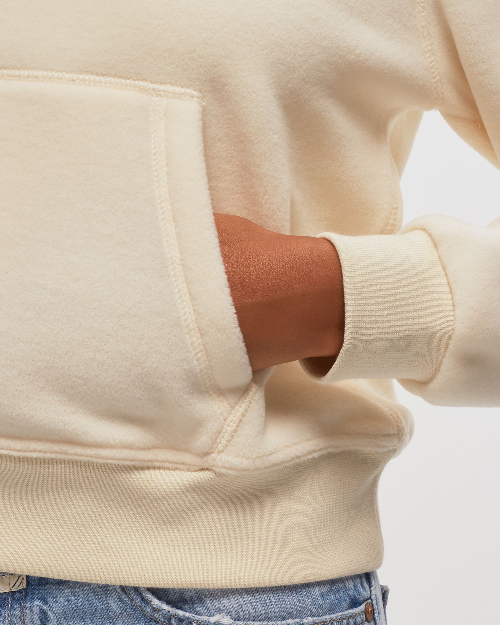 SERIF LOGO POLAR HOODIE