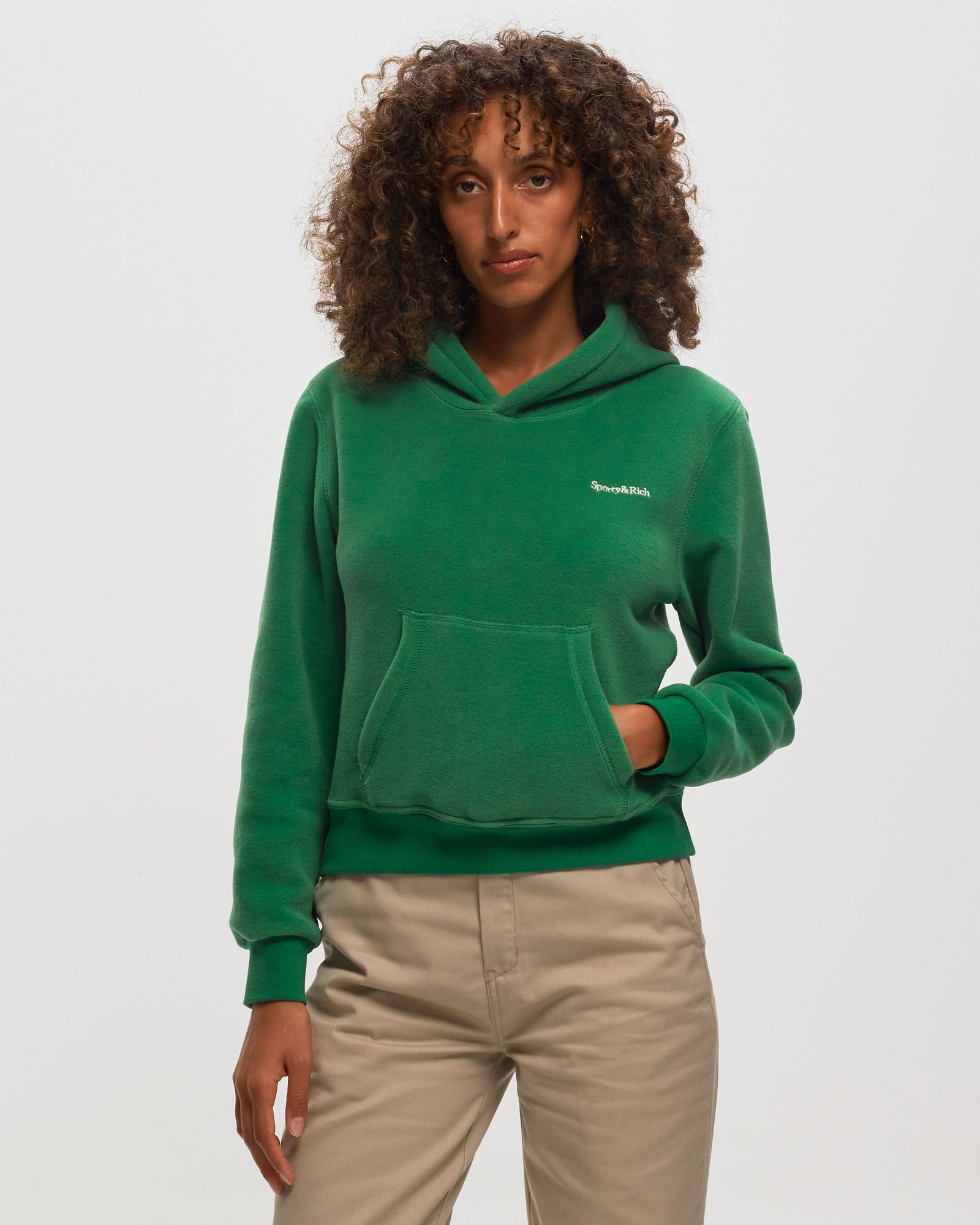 SERIF LOGO POLAR HOODIE