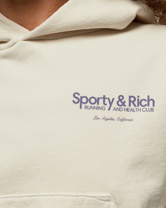 Sporty & Rich CLUB CROPPED HOODIE White