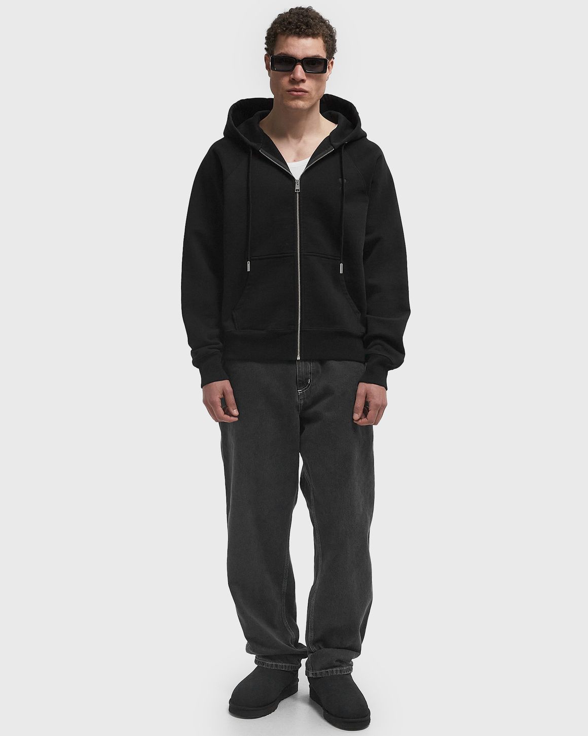 AMI Paris TONAL AMI DE COEUR HOODIE Black | BSTN Store AMI Paris TONAL AMI DE COEUR HOODIE Black | BSTN Store