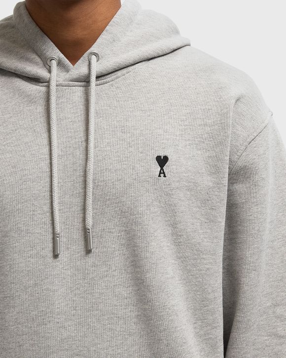 AMI Paris CONTRASTED AMI DE COEUR HOODIE Grey | BSTN Store