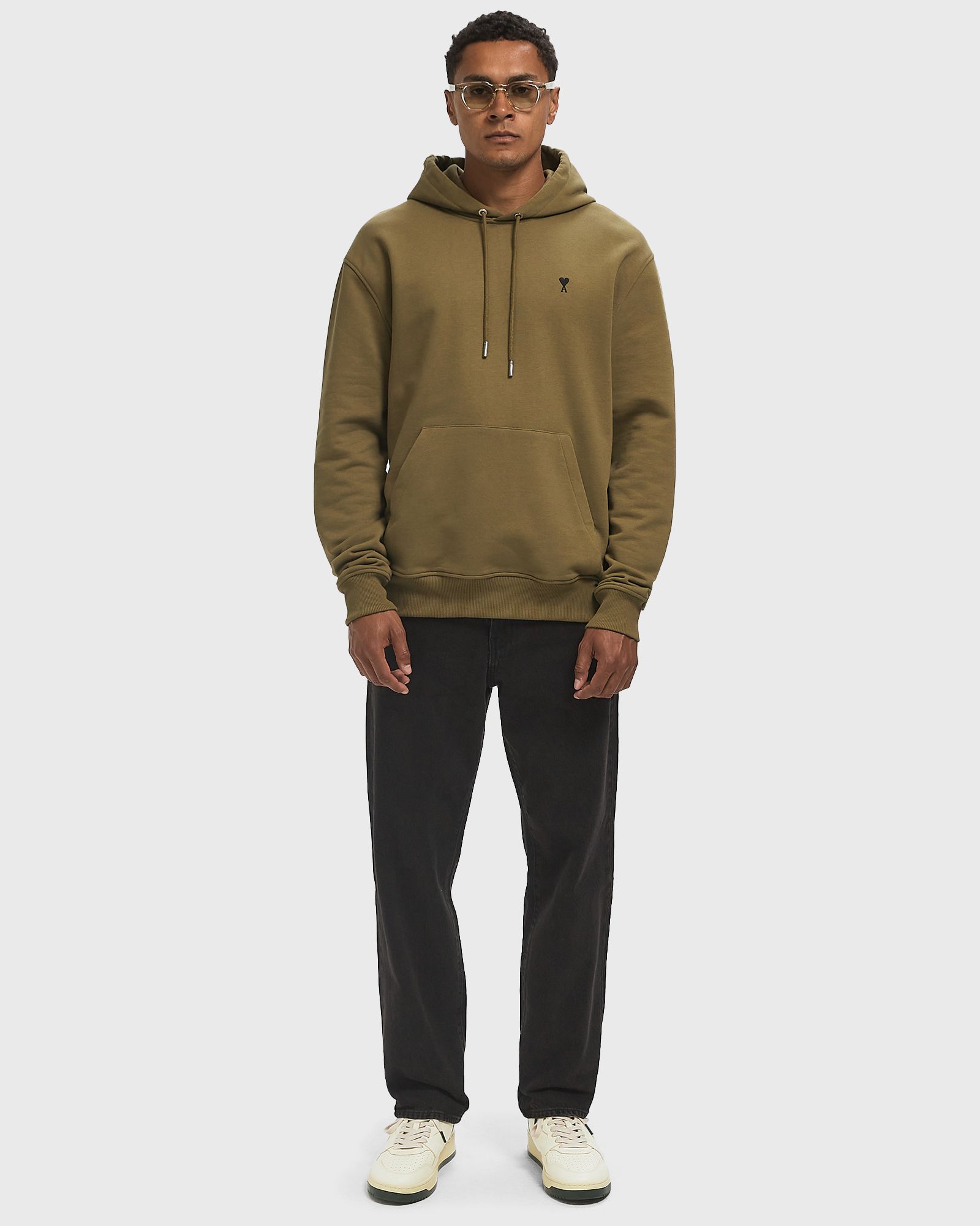 CONTRASTED AMI DE COEUR HOODIE