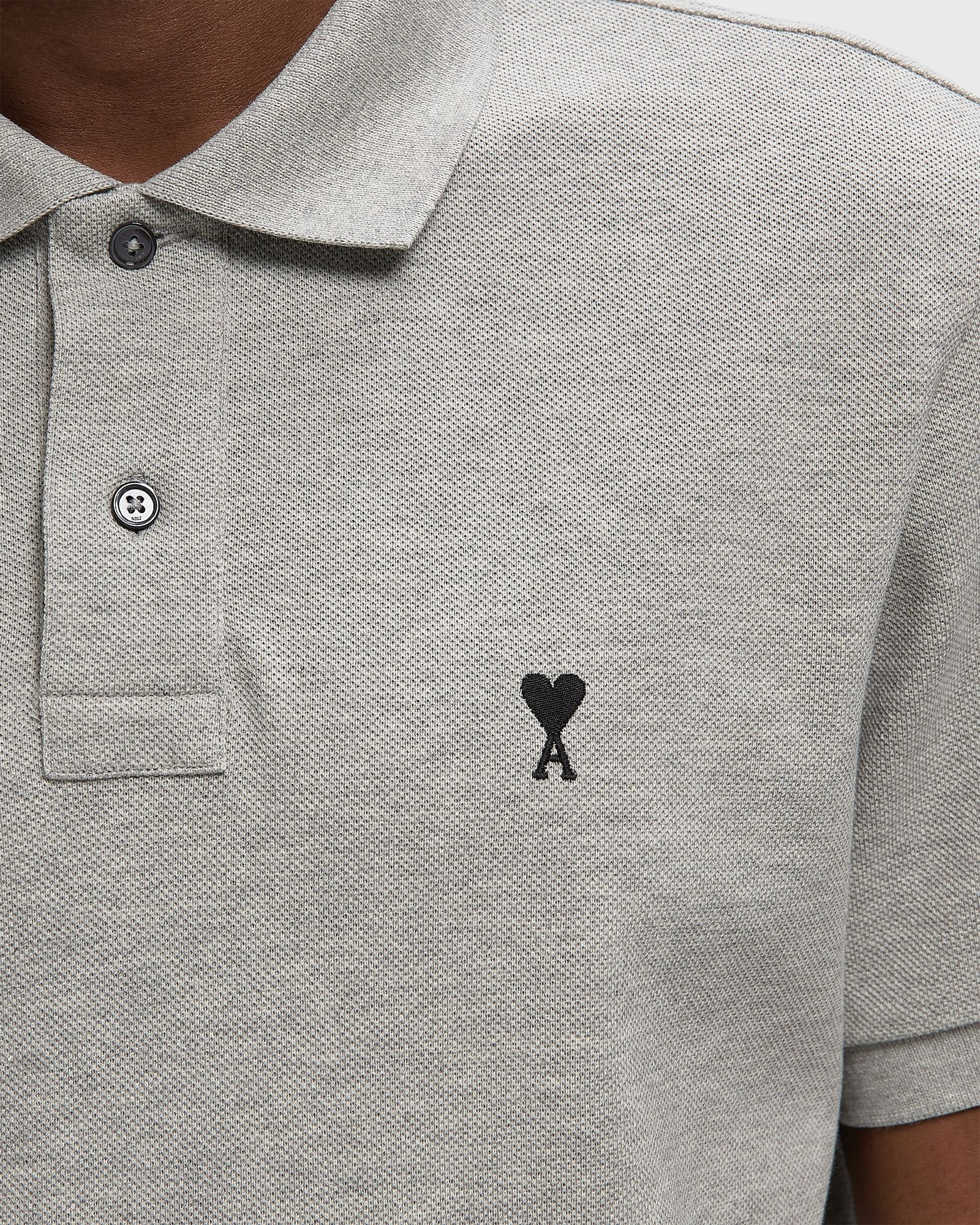 CONTRASTED AMI DE COEUR POLO SHIRT