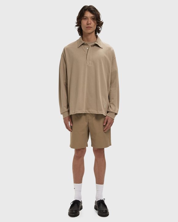 Thumbnail - LONG SLEEVES OVERSIZE POLO WITH TOPSTITCHED AMI DE COEUR