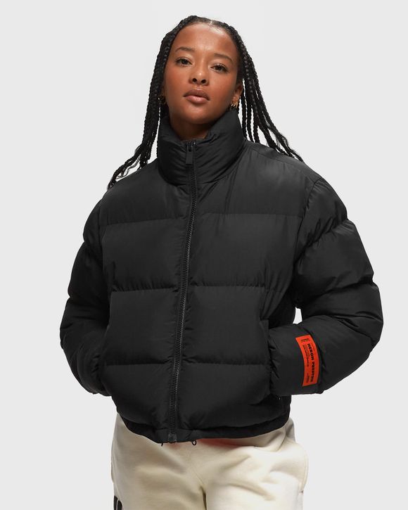 Nylon puffer 2024 jacket women's