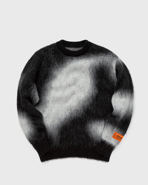 Heron Preston AOP KNIT CREWNECK Black - BLACK WHITE