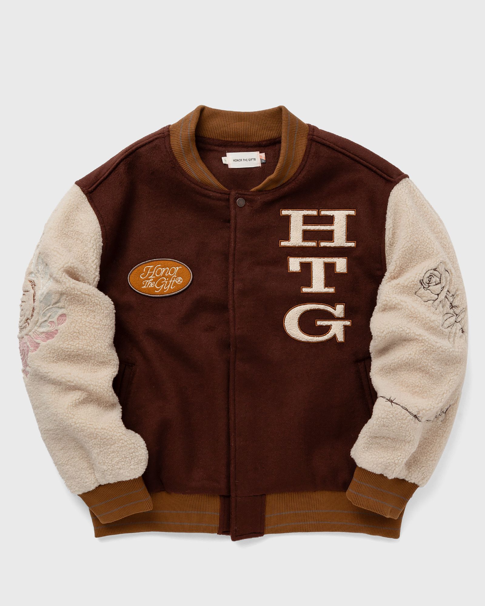 Honor The Gift - htg letterman jacket men bomber jackets|college jackets brown|beige in größe:xxl