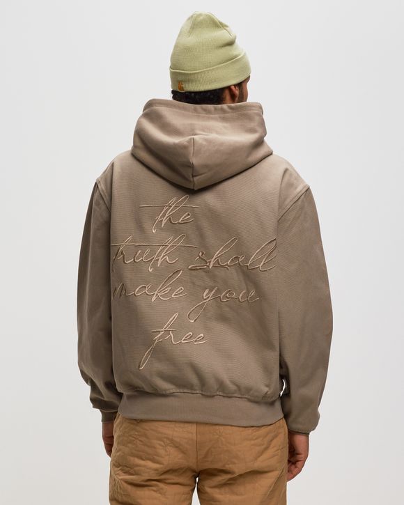 Honor The Gift FULL ZIP TRUTH HOODIE Brown GREY