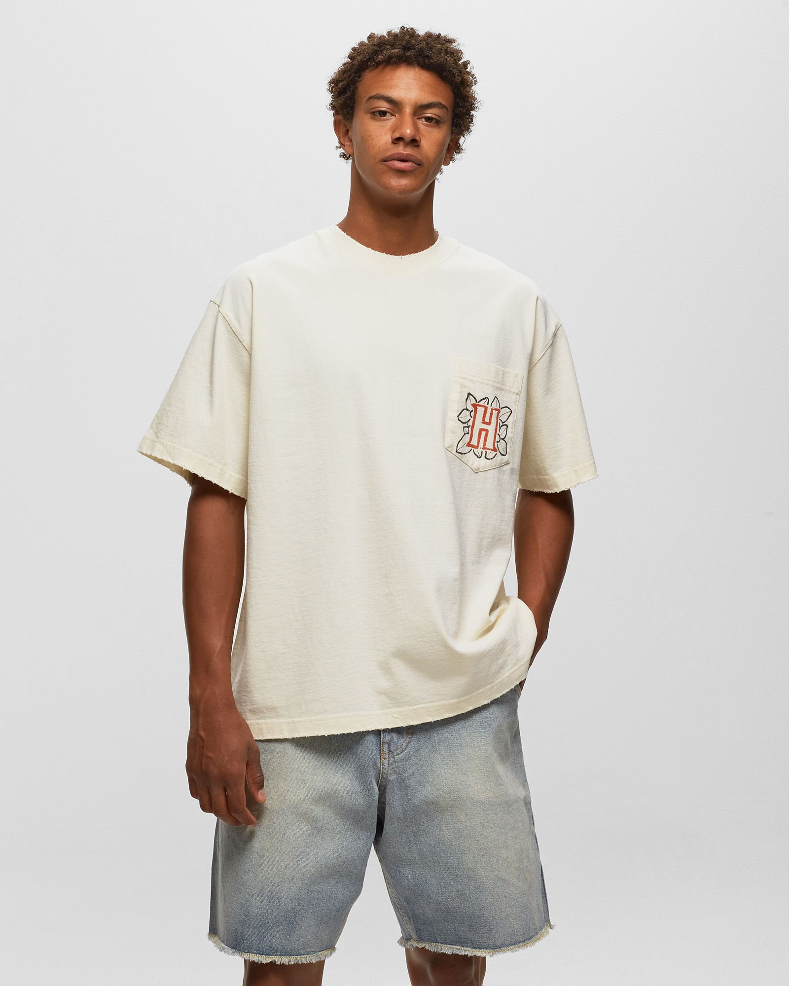 FLORAL POCKET SS TEE