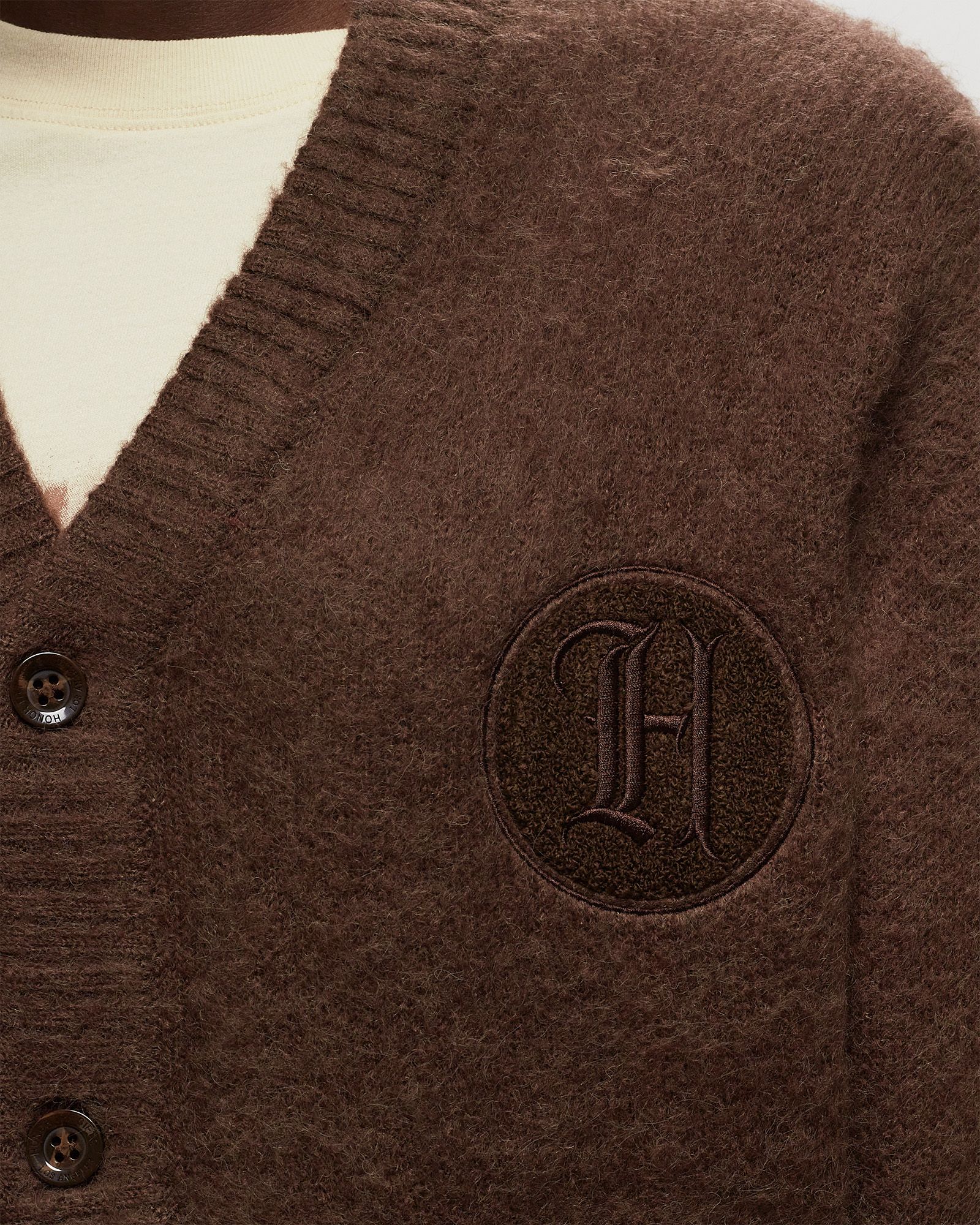 STAMPED PATCH CARDIGAN