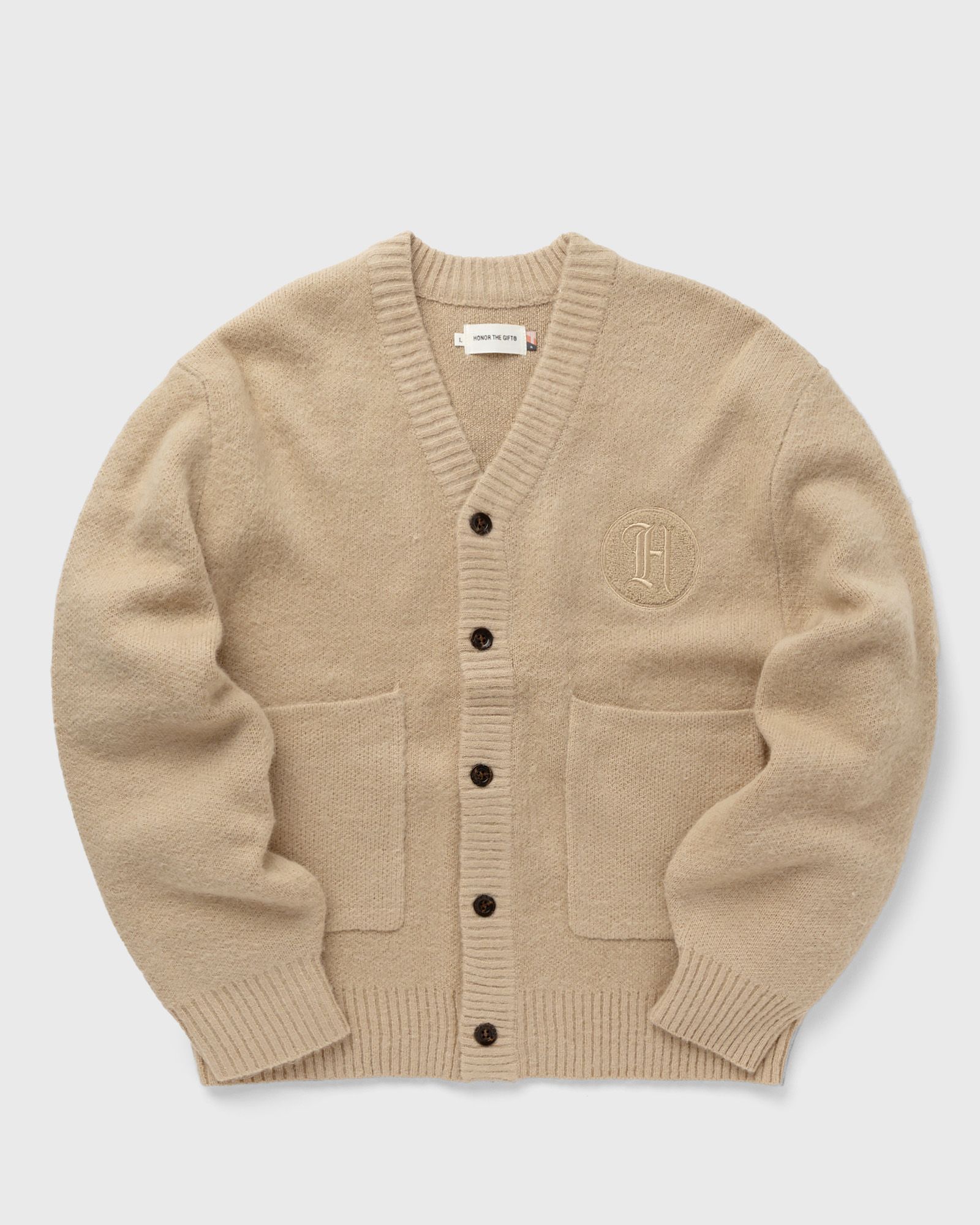 Honor The Gift - stamped patch cardigan men zippers & cardigans beige in größe:l