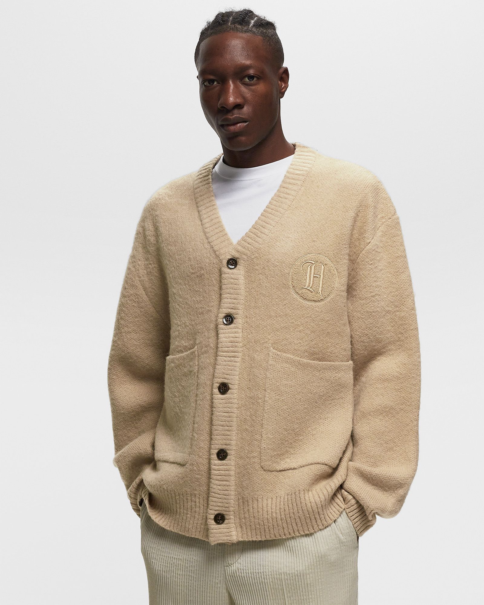 STAMPED PATCH CARDIGAN