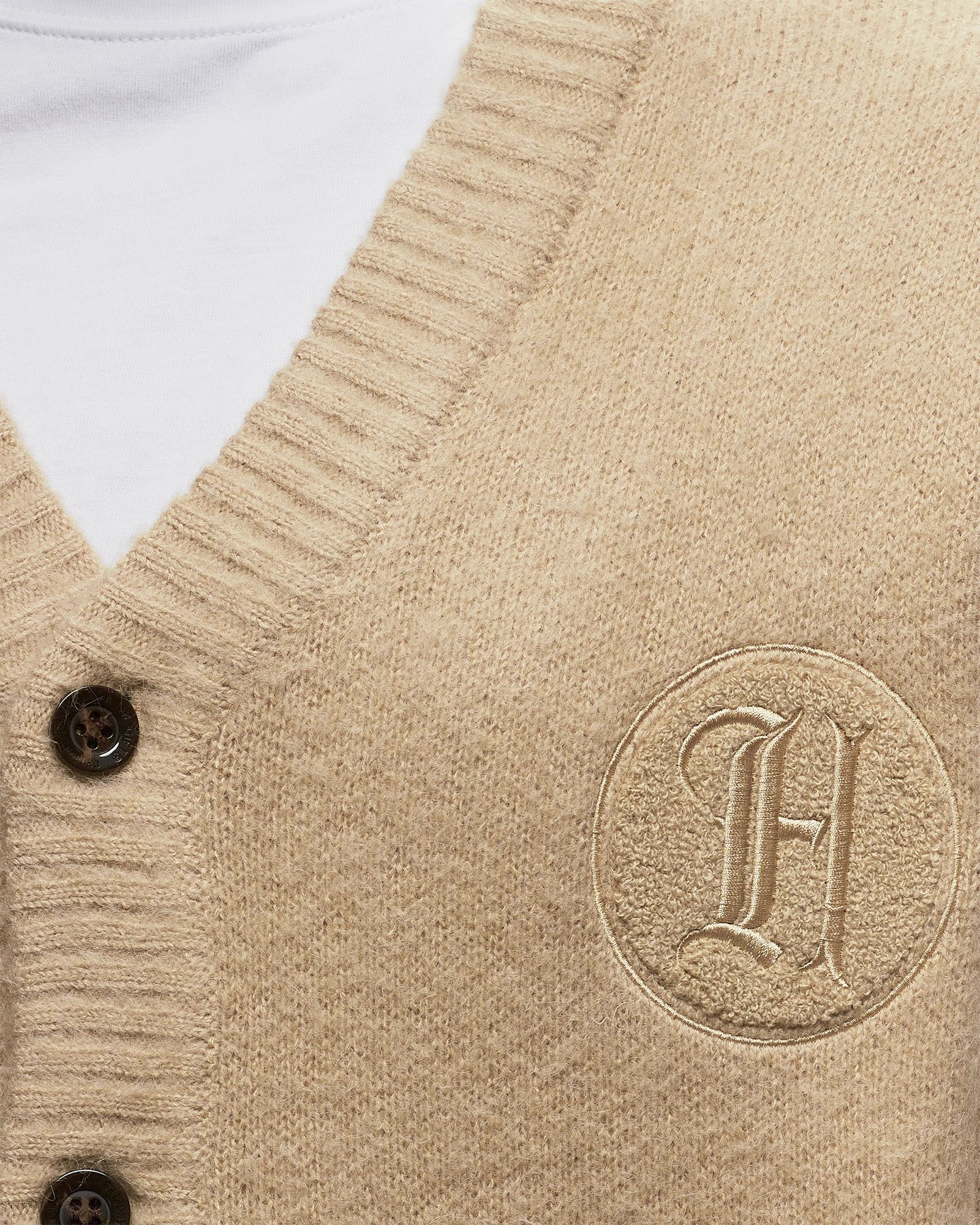 STAMPED PATCH CARDIGAN