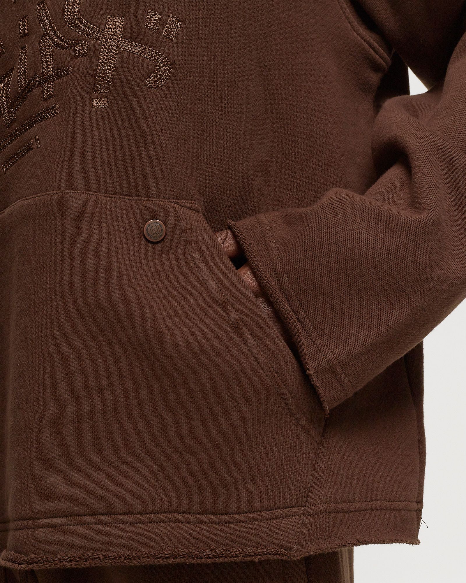 SCRIPT EMBROIDERED HOODIE