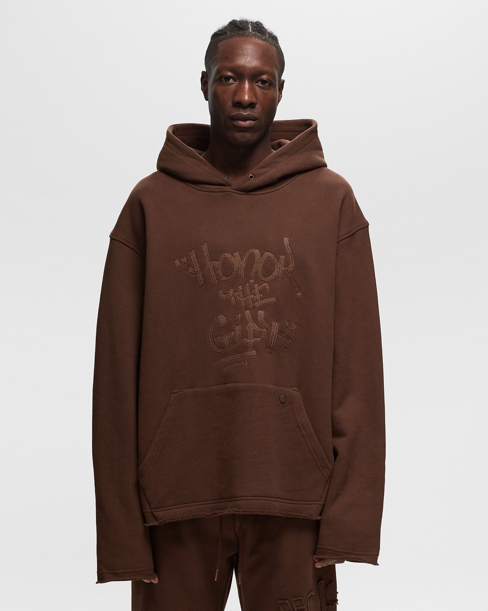 SCRIPT EMBROIDERED HOODIE