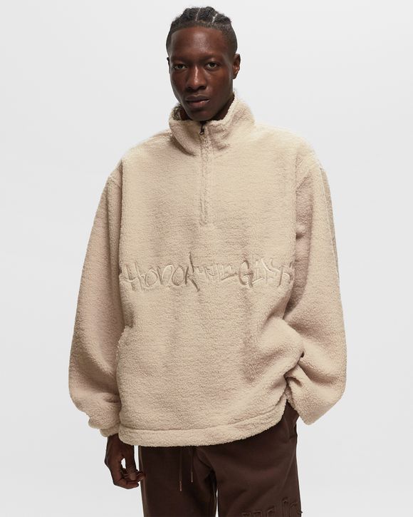 Sherpa pullover with hot sale monogram patch