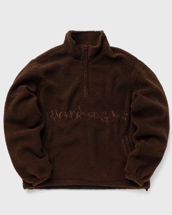 Brown sherpa sweater online