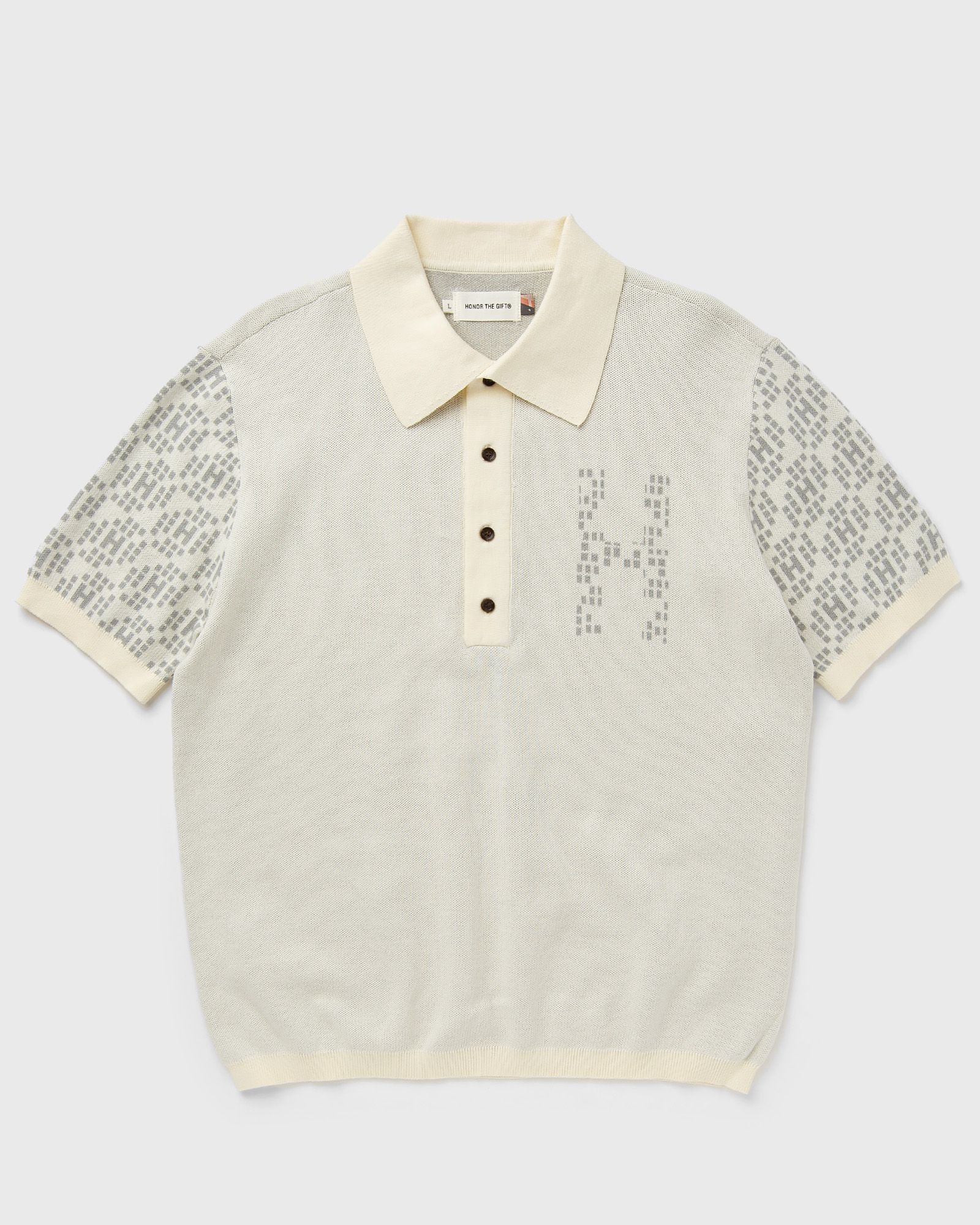 KNIT H PATTERN POLO