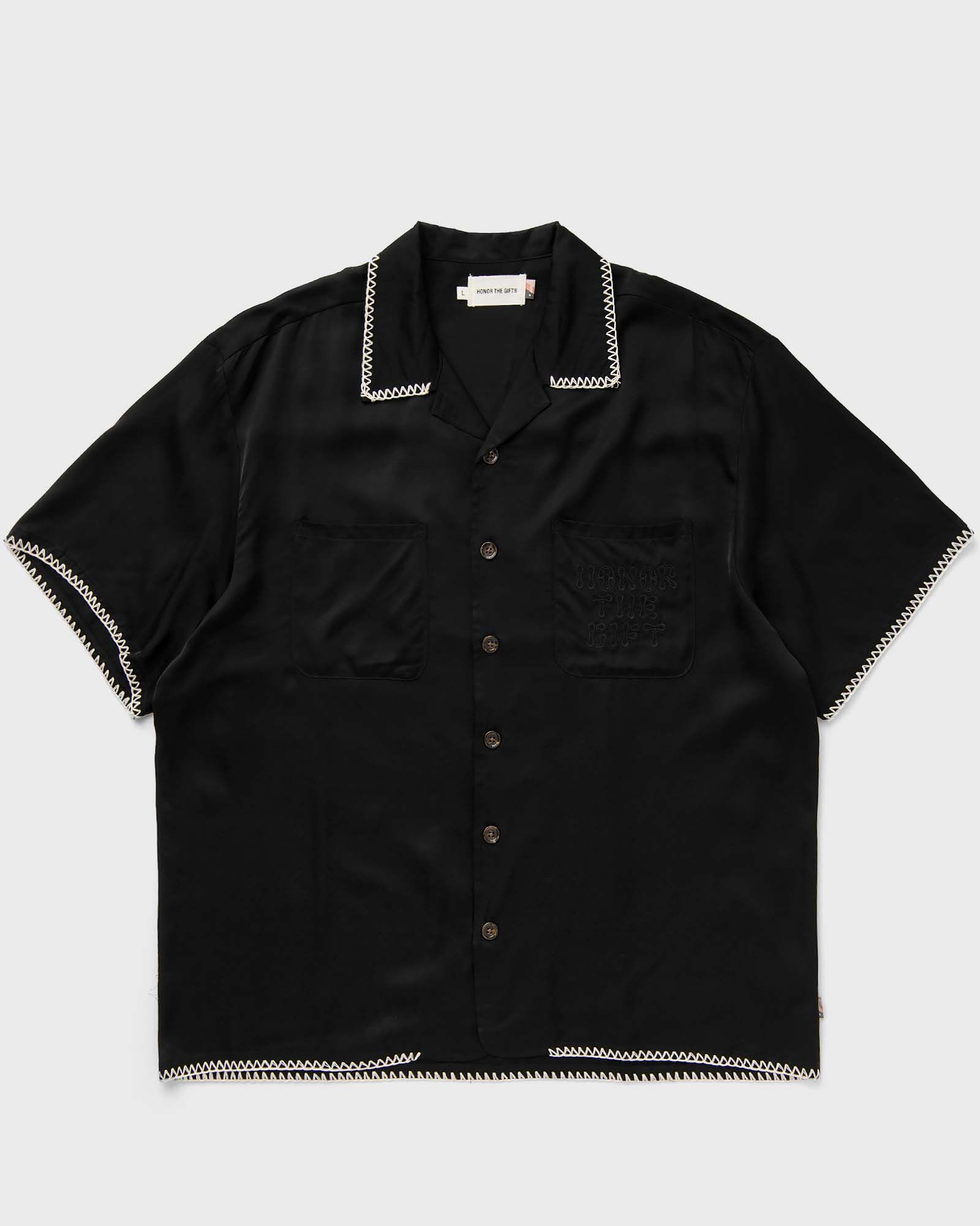 BLANKET STITCH WOVEN SHIRT