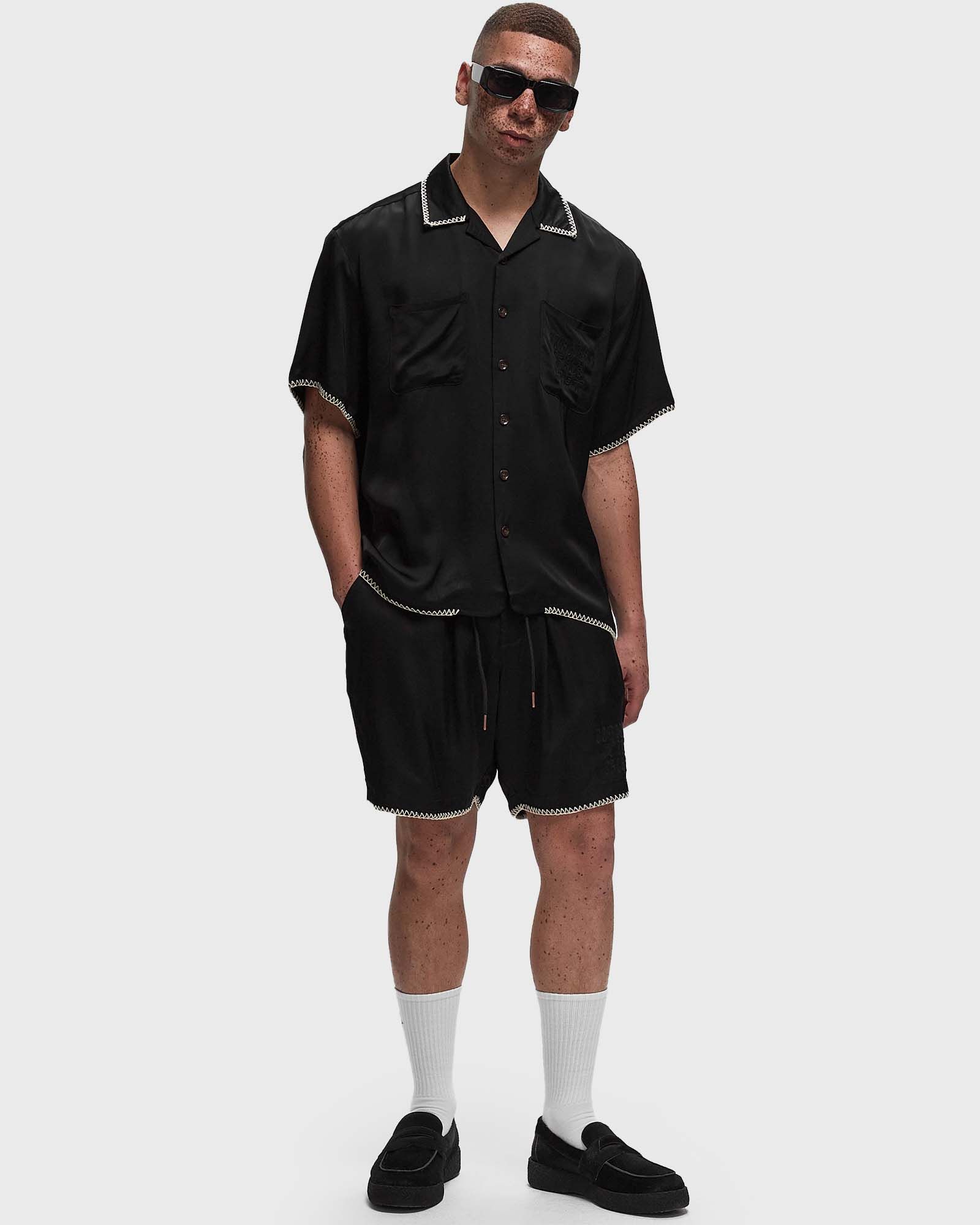 BLANKET STITCH WOVEN SHIRT