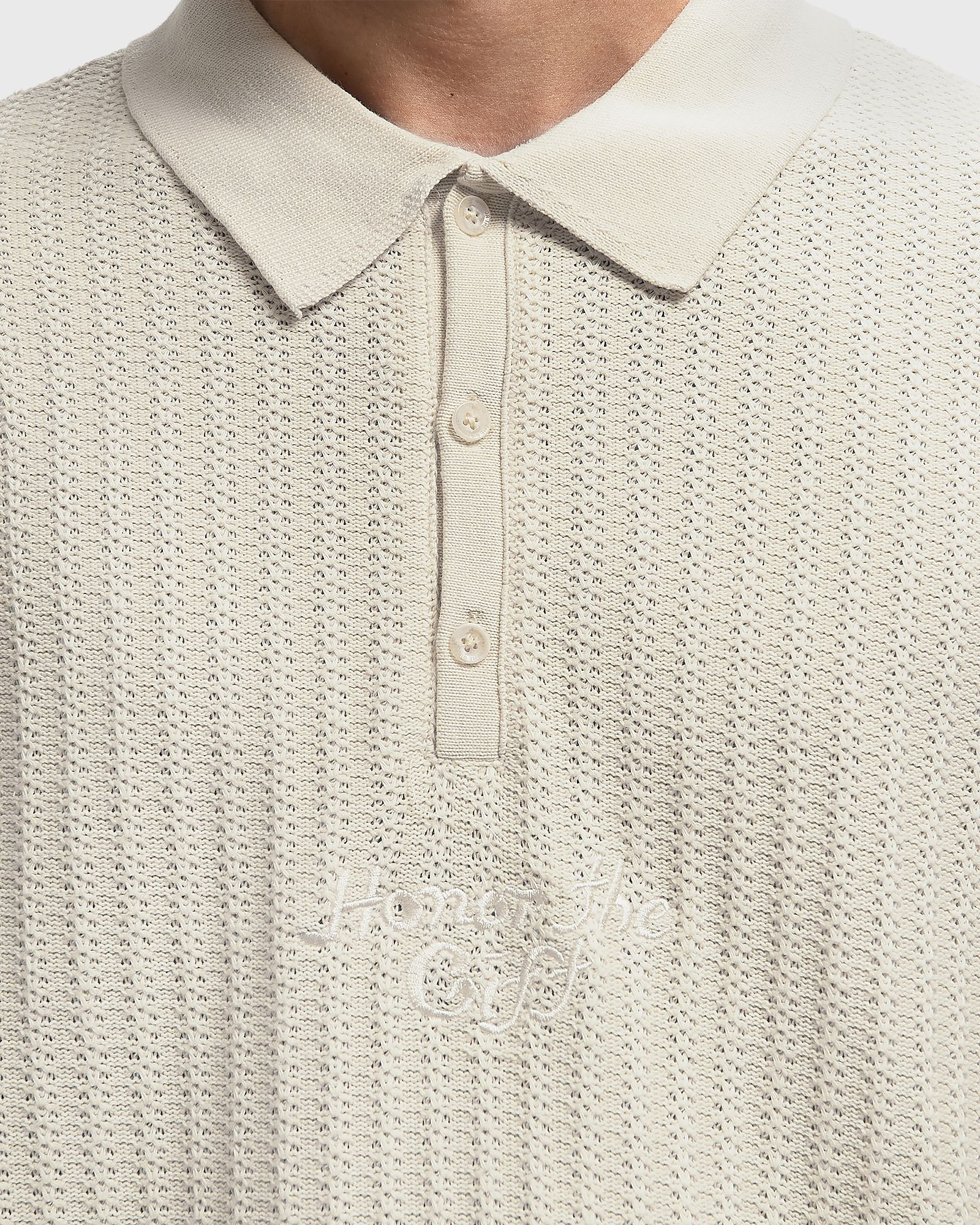 LONG SLEEVE KNIT POLO