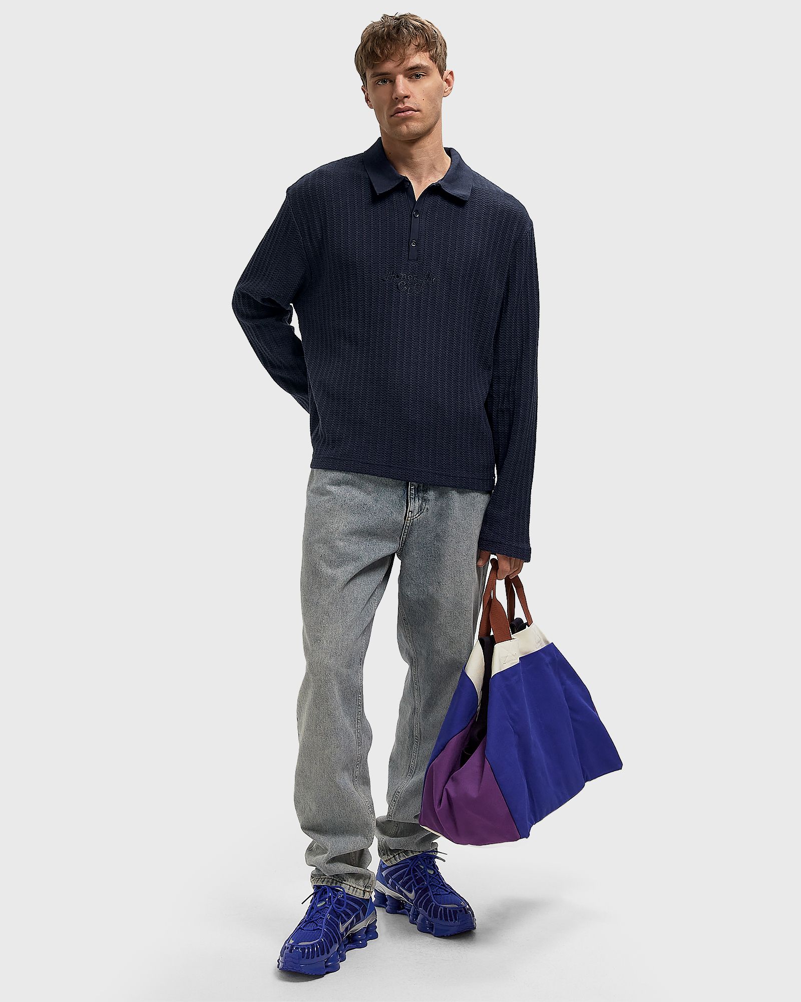 LONG SLEEVE KNIT POLO