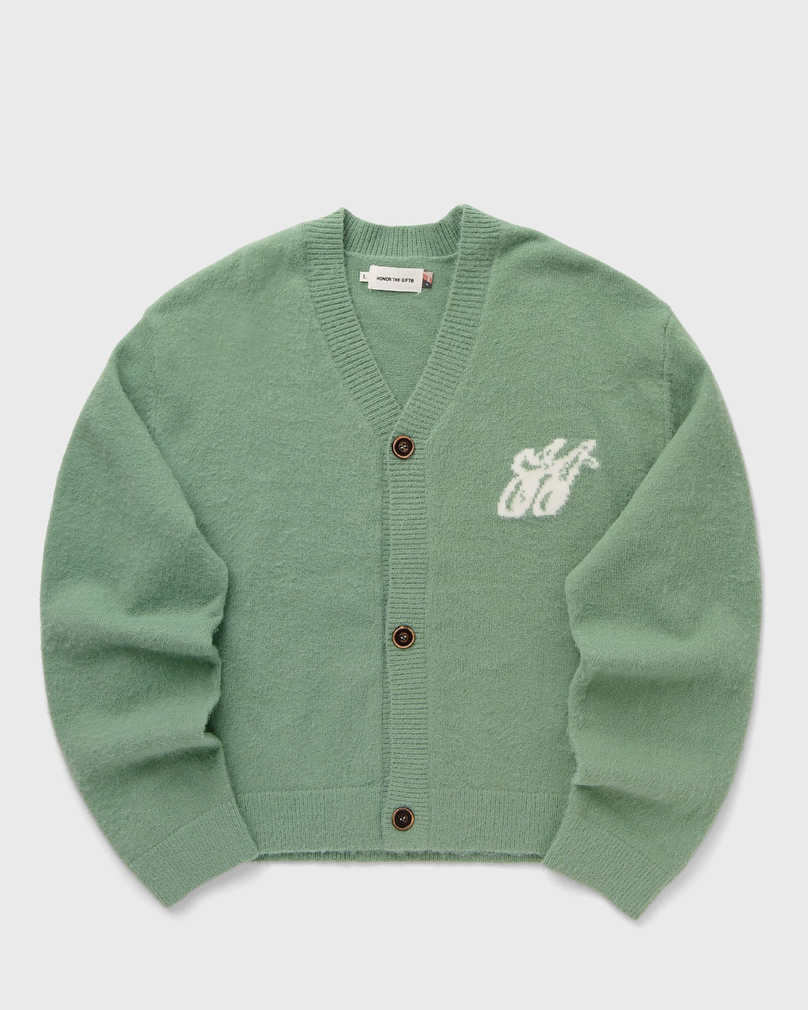 Honor The Gift H BRUSHED KNIT CARDIGAN Green | BSTN Store