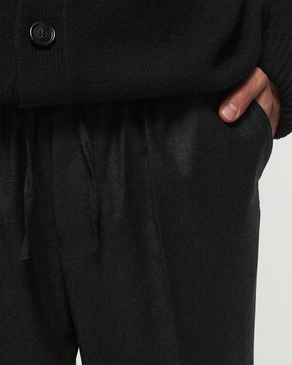 ELASTICATED WAIST CROPPED FIT TROUSERS