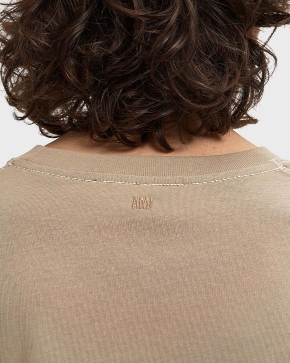 SHORT SLEEVES BOXY FIT TEESHIRT WITH TOPSTITCHED AMI DE COEUR