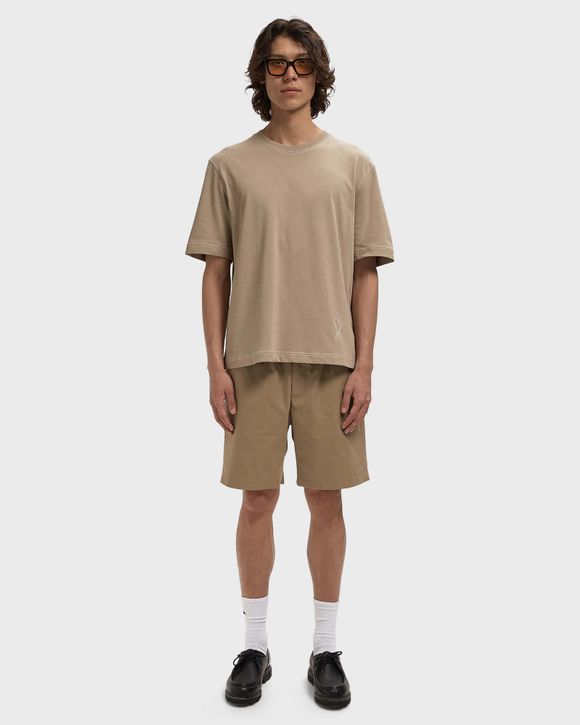 SHORT SLEEVES BOXY FIT TEESHIRT WITH TOPSTITCHED AMI DE COEUR