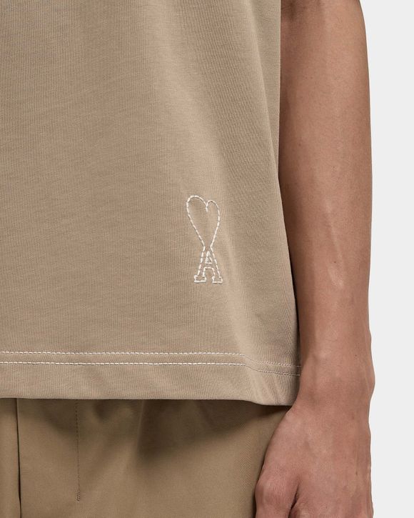 SHORT SLEEVES BOXY FIT TEESHIRT WITH TOPSTITCHED AMI DE COEUR