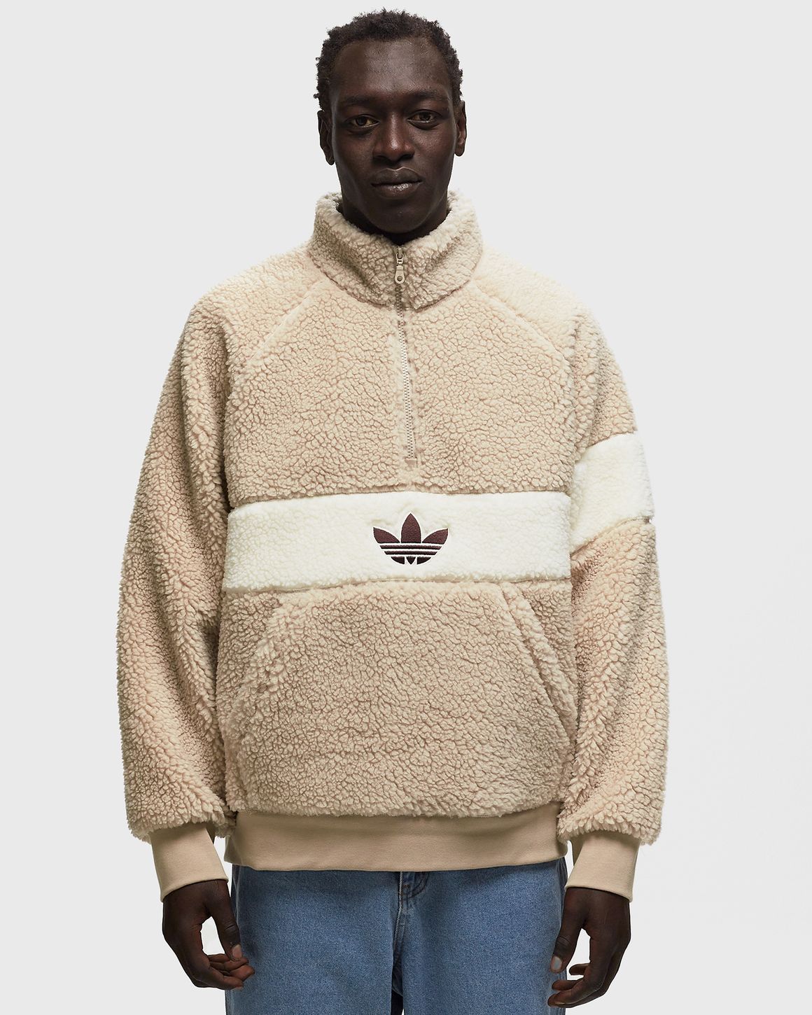 Fleece adidas jacket store