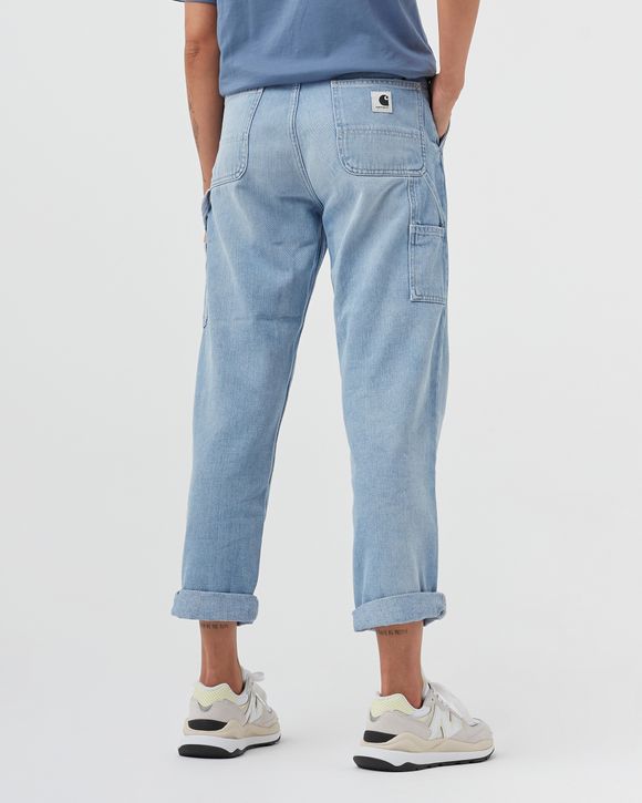 Womens Carhartt-WIP Pierce Denim Pant (Stone Washed) - Blue I UE