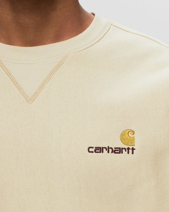 Sweat Carhartt American Script Beige Homme