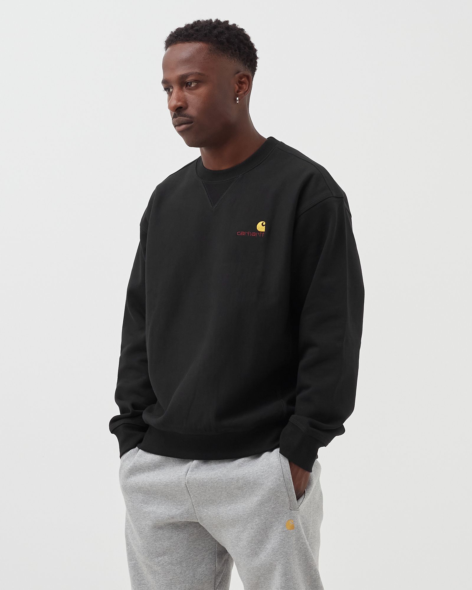 Carhartt WIP American Script Sweatshirt Black | BSTN Store