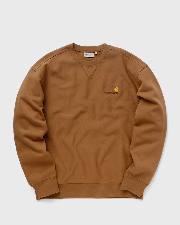 Carhartt WIP Half Zip American Script Sweat Brown | BSTN Store