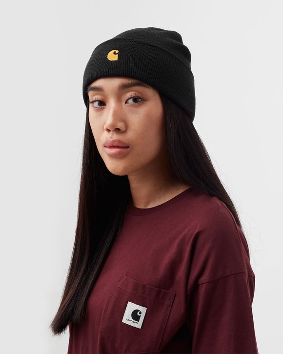 Carhartt WIP CHASE BEANIE UNISEX - Bonnet - black/gold/noir 