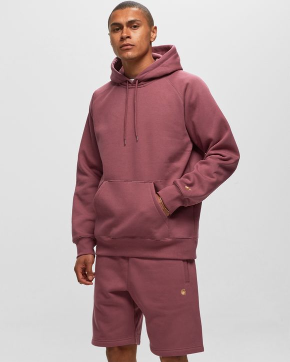 Carhartt WIP Hooded Chase Sweat Red - PUNCH / GOLD