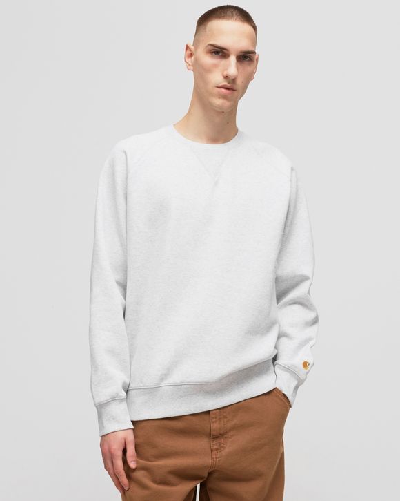 Carhartt WIP Chase Sweatshirt Grey - ASH HEATHER / GOLD